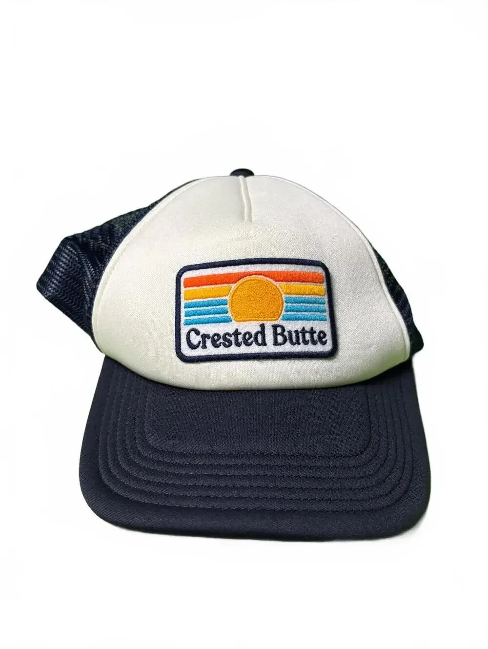 Legacy Crested Butte Trucker Hat - Navy and White